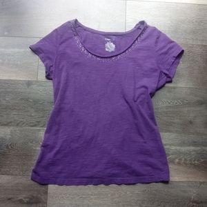 St. John's Bay purple women's size M T- shirt